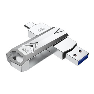 DM 大迈 合金系列 PD098 USB 3.0 U盘 银色 128GB Type-C/USB双口