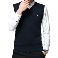 PLAYBOY 花花公子 男士针织马甲 HH-HLS927632 深蓝 5XL