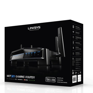 LINKSYS 领势 WRT32X 双频3200M 家用千兆路由器 Wi-Fi 5 一母两子装 黑色