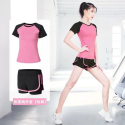 妙步 瑜伽服套装服跑步速干衣短裤两件套