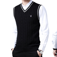 PLAYBOY 花花公子 男士针织马甲 HH-HLS917631 黑色 M