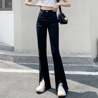 PSTYLEJEANS 女士牛仔八分裤 629Q 黑色 L