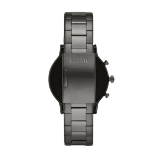 FOSSIL FTW4024 智能手表 44mm 黑色 不锈钢表壳 灰色不锈钢表带（心率、GPS）
