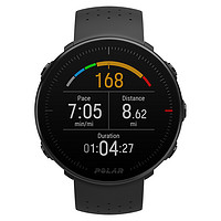 POLAR 博能 Vantage M 智能手表 黑色 黑色硅胶表带（心率、GPS、睡眠监测）