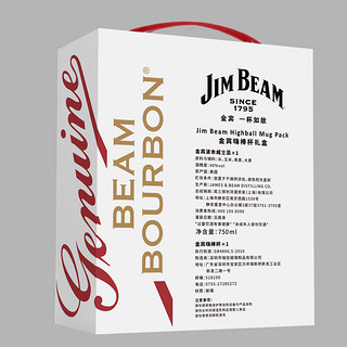 JIM BEAM 金宾 波本威士忌 40%vol 750ml 礼盒装