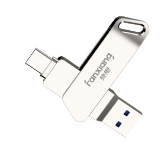 FANXIANG 梵想 F376 USB 3.1 U盘 银色 256GB USB/Type-C双口