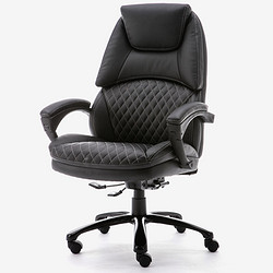 BJTJ 博泰 电脑椅 办公椅子家用可躺 午休椅 转椅老板椅黑色皮椅BT-90715H