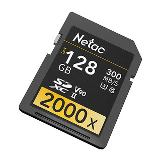 Netac 朗科 P600 SD存储卡 128GB（HS-II、V90、U3）