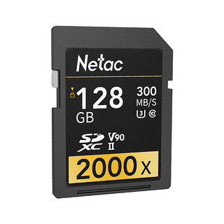 Netac 朗科 P600 SD存储卡 128GB（HS-II、V90、U3）