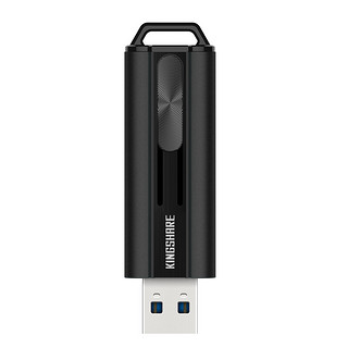 KINGSHARE 金胜 U302系列 KS-U30264K USB 3.0 伸缩式U盘 黑色 64GB USB