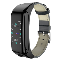 OLOEY B6 智能手环 黑色 黑色皮革表带(日期、计歩、距离、卡路里)