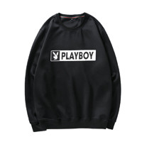 PLAYBOY 花花公子 男士圆领卫衣 17054PL30183 黑色 4XL