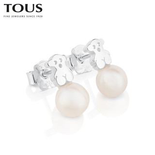 TOUS/桃丝熊925银珍珠耳环耳饰女耳钉  纯美浪漫615270135