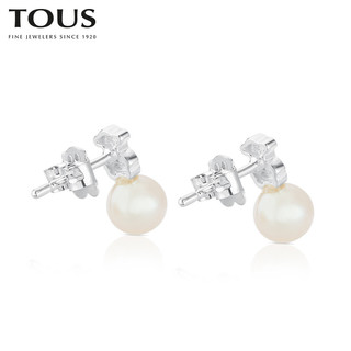 TOUS/桃丝熊925银珍珠耳环耳饰女耳钉  纯美浪漫615270135