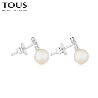 TOUS/桃丝熊925银珍珠耳环耳饰女耳钉  纯美浪漫615270135