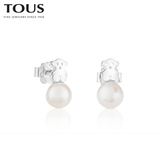 TOUS/桃丝熊925银珍珠耳环耳饰女耳钉  纯美浪漫615270135