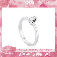 TOUS/桃丝熊18K白金钻石戒指欧美时尚女款815535350