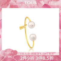 TOUS/桃丝熊18K金珍珠开口戒指女712375020