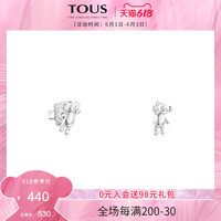 TOUS/桃丝熊2021春夏新品Teddy Bear系列925银色泰迪熊耳钉简约女