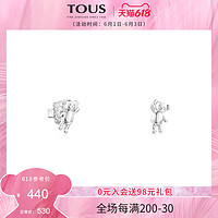 TOUS/桃丝熊2021春夏新品Teddy Bear系列925银色泰迪熊耳钉简约女