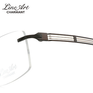 CHARMANT夏蒙眼镜架男士EX钛商务无框钛合金近视光学镜框XL2235