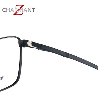 charmant夏蒙眼镜架男士z钛合金全框商务近视轻巧眼镜框ZT19894（ZT19894-BK-黑色）