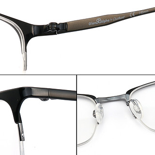 Charmant夏蒙眼镜框男士商务轻巧半框金属配近视光学镜架GA38017
