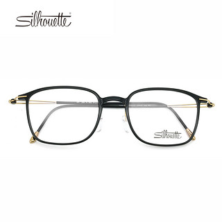 Silhouette 诗乐 新款轻盈钛架全框眼镜架男女眼镜架近视眼镜框2926（O-2926/75-9022黑色镜框（仅镜框））