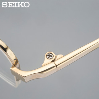 SEIKO精工眼镜框男近视眼镜超轻钛合金半框眼镜架可配镜片HT01077（HT01077-0002）
