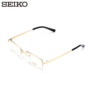 SEIKO精工眼镜框男近视眼镜超轻钛合金半框眼镜架可配镜片HT01077（HT01077-0002）