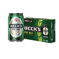 88VIP：Beck's 贝克 醇麦啤酒10度 330ML*24听装