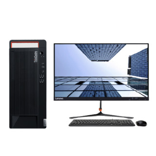 Lenovo 联想 ThinkCentre M930t 十代酷睿版 23.8英寸 商用台式机 黑色 (酷睿i5-10500、核芯显卡、8GB、512GB SSD+1TB HDD、风冷)