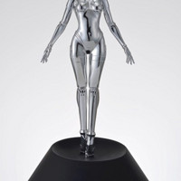 维格列艺术 空山基 机械姬 sexy robot floating 银色雕塑 56x35x35cm 2019年