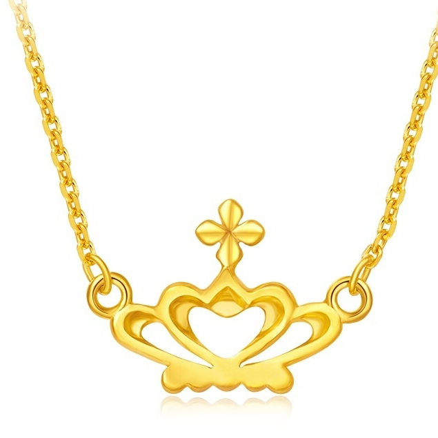 chow tai fook 周大福 eof43 皇冠足金项链 40cm 2.9g