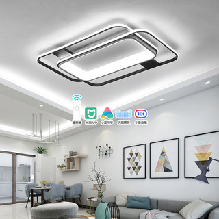 雷士 NVC   Lighting照明 LED吸顶灯智能语音客厅灯套餐北欧创意灯饰主卧室灯书房餐吊灯具 【环宇】118瓦-双层光影智控客厅灯