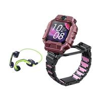 小天才 Z6 巅峰版 智能手表 40mm 红色 TPU表带（GPS、NFC）+耳机 绿色