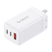 ORICO 奥睿科 条纹系列 PT65-1A2C-WH-BP 氮化镓充电器 USB-A/双Type-C 65W 白色