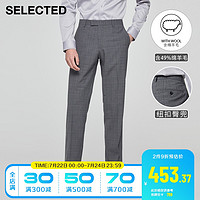 SELECTED 思莱德 男士新款含羊毛格纹合体商务西裤T|42126B003