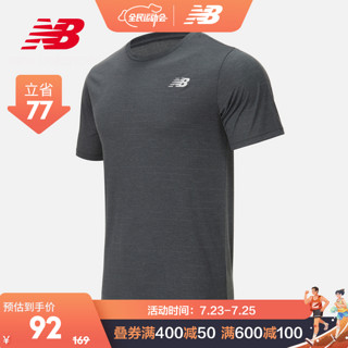 new balance New Balance NB官方夏季2021新款男款AMT01012透气速干运动健身跑步短袖T恤 BK AMT01012 L