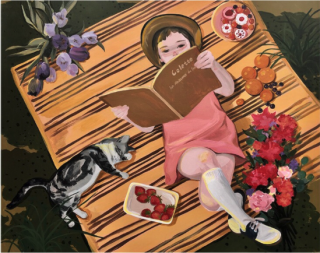 Artron 雅昌 刘晨阳签名版画《La Naissance du jour》72×72cm 沙发背景墙装饰画挂画