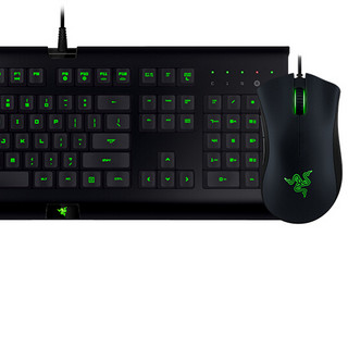 RAZER 雷蛇 萨诺狼蛛 专业版 薄膜键盘+雷蛇 蝰蛇2000 鼠标 有线键鼠套装 黑色