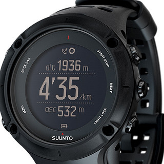 SUUNTO 颂拓 拓野Ambit3系列 智能手表 50mm 黑色精钢表壳 黑色硅胶表带（GPS、电子罗盘、心率）