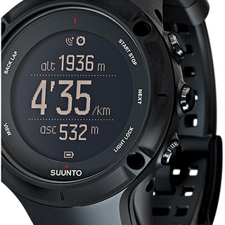 SUUNTO 颂拓 拓野Ambit3系列 智能手表 50mm 黑色精钢表壳 黑色硅胶表带（GPS、电子罗盘、心率）