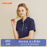 Lafuma 乐飞叶 LAFUMA乐飞叶新疆棉夏季针织POLO衫女短袖T恤女21年新款LFTS1BS61