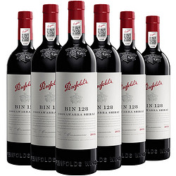 Penfolds 奔富 红酒 澳大利亚进口红葡萄酒 750ml*6瓶 整箱  奔富128 BIN128