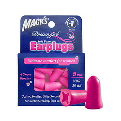 MACK'S MACK’S 隔音耳塞  防噪音降噪耳塞 纤细柔软 女士 桃红色 5副