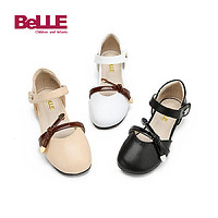 BeLLE 百丽 Belle童鞋19新款儿童时装鞋女童皮鞋秀气端庄凉鞋（5-13岁可选）DE0916