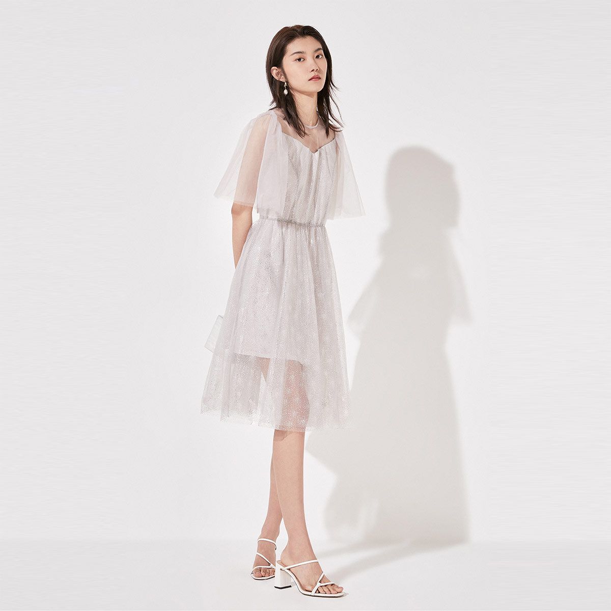 VERO MODA 320361014 波点网纱连衣裙