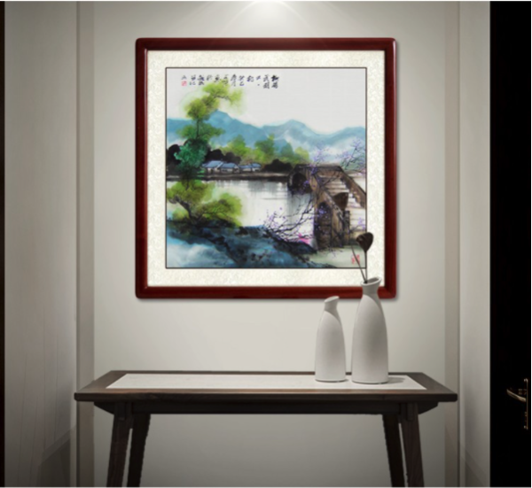 尚得堂 子恒《柳暗花明又一村》65×65cm 手绘国画梦里水乡名家山水画