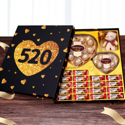 dove德芙巧克力礼盒装爱心形零食大礼包创意生日七夕情人节礼物送女友